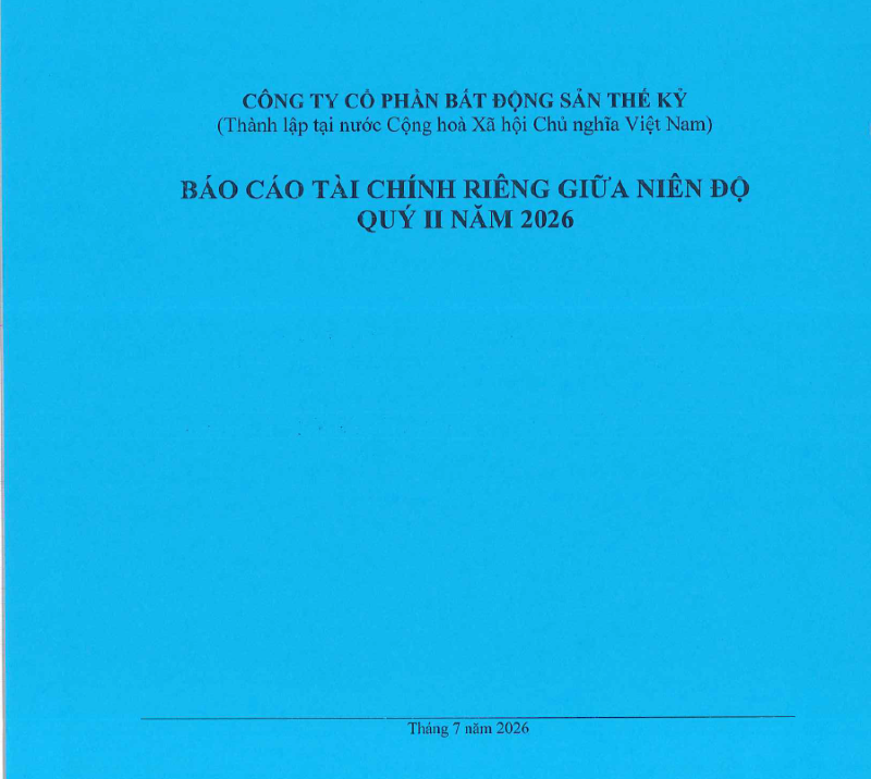 B&aacute;o c&aacute;o t&agrave;i ch&iacute;nh ri&ecirc;ng qu&yacute; 2 năm 2026